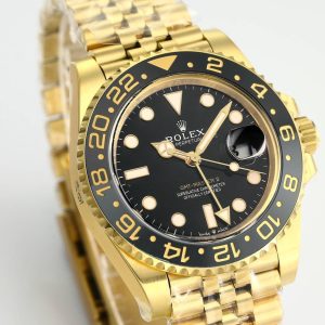 Rolex 25 GMT- Master 40mm Gold Black Dial