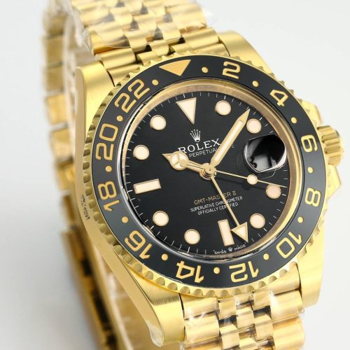 Rolex 25 GMT- Master 40mm Gold Black Dial