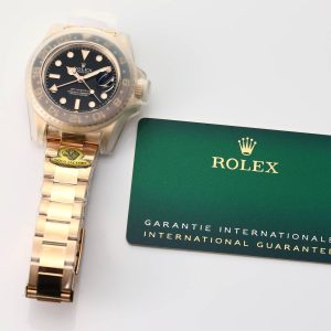 Rolex 25 GMT- Master 40mm Pink Gold Black Dial