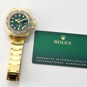 Rolex 25 GMT- Master II 40mm Gold Green Dial