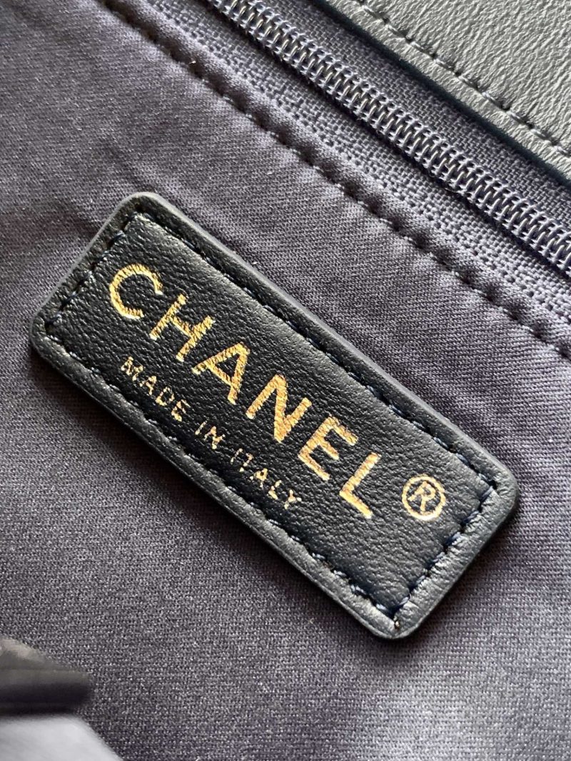 Chanel 2026 Flap Bag 20cm Blue Sequin Leather