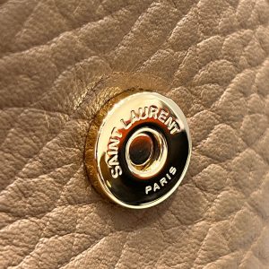 YSL Handbag 28 Tan Brown Pattern Lambskin