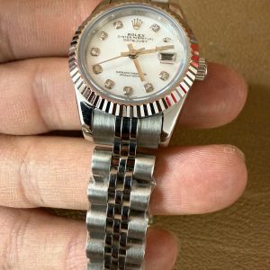 Rolex Pre-owned Lady-Datejust 28mm White Diamond Dial