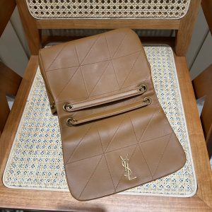 YSL Shoulder Bag 25 Camel Brown Calfskin