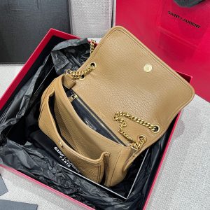 YSL Handbag 28 Tan Brown Pattern Lambskin