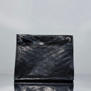 YSL Niki Shopping Bag 33 Black Quilted Calfskin
