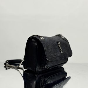 YSL Niki Mini Handbag 18 Black Lambskin Sliver Hardware