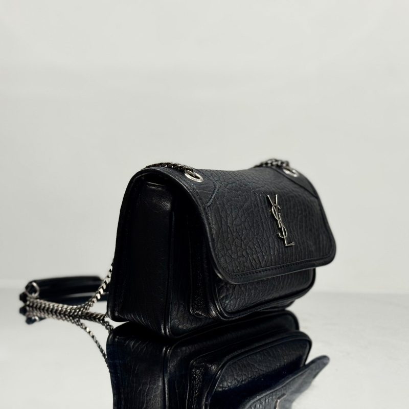 YSL Niki Mini Handbag 18 Black Lambskin Sliver Hardware