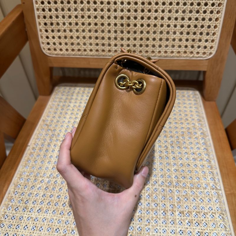 YSL Shoulder Bag 25 Camel Brown Calfskin