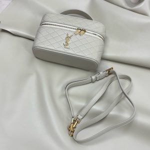 YSL Gaby Vanity Bag 18 Light Beige Quilted Calfskin