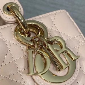 Dior 2026 Micro Lady D-Joy Bag 19cm Powder Pink Cannage Lambskin