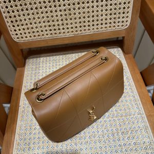 YSL Shoulder Bag 25 Camel Brown Calfskin