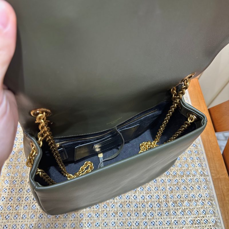 YSL Shoulder Bag 25 Dark Green Calfskin