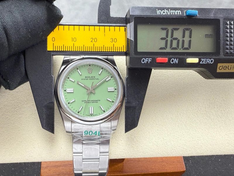 Rolex Oyster Perpetual 36 Pistachio Dial Stainless Steel