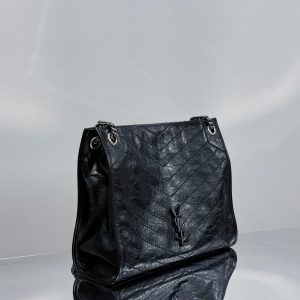 YSL Niki Shopping Bag 33 Black Quilted Calfskin