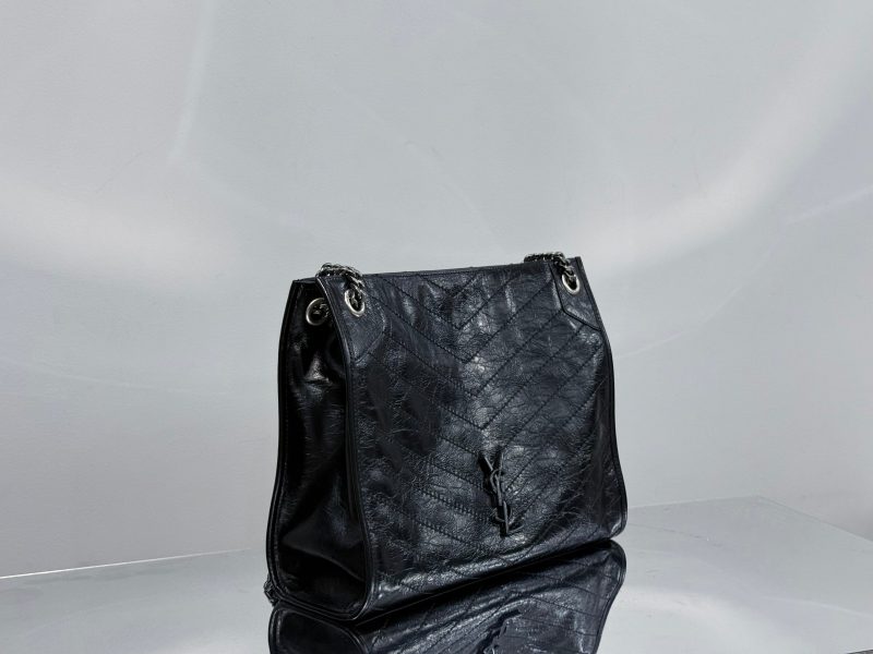 YSL Niki Shopping Bag 33 Black Quilted Calfskin