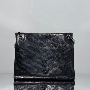 YSL Niki Shopping Bag 33 Black Quilted Calfskin