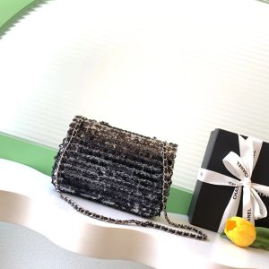 Chanel 2026 Bag 21cm Black Sequin 331214