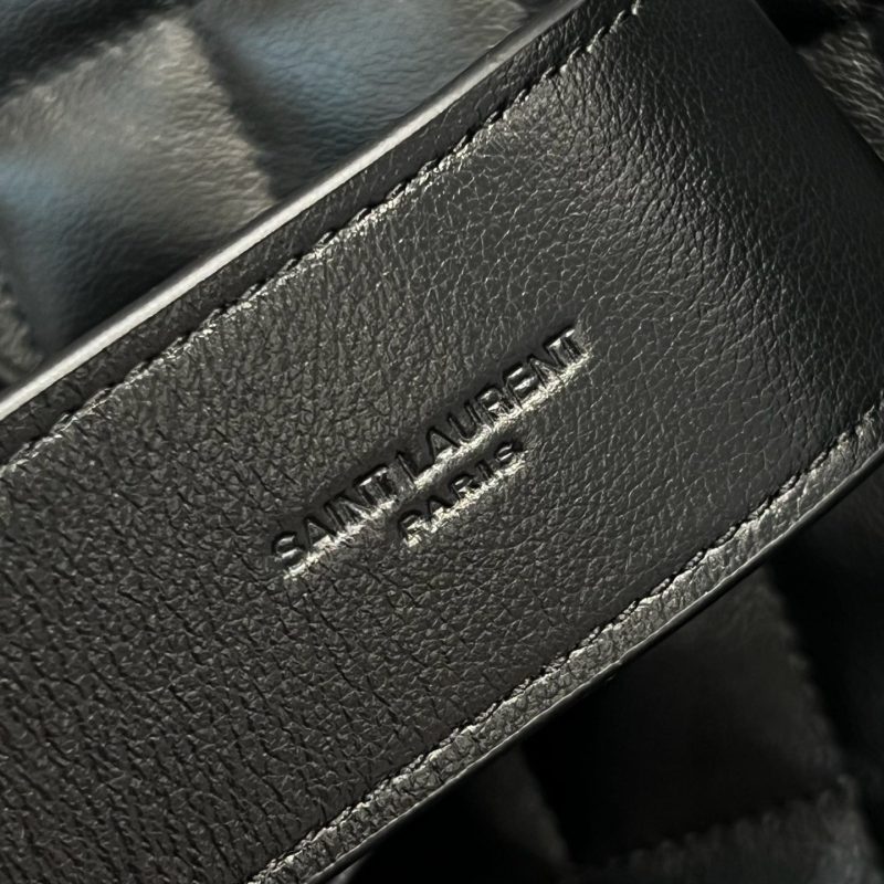 YSL Travel Bag 59 Black Quilted Calfskin Leather Gold Hardware