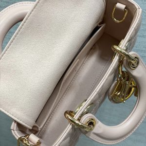 Dior 2026 Micro Lady D-Joy Bag 19cm Powder Pink Cannage Lambskin