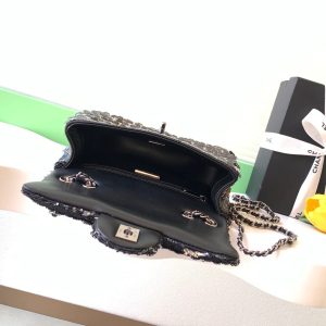 Chanel 2026 Bag 21cm Black Sequin 331214