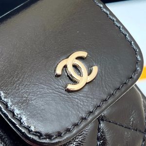 CHANEL 25S BACKPACK 23 IN BLACK SHINY CALFSKIN GOLD HARDWARE
