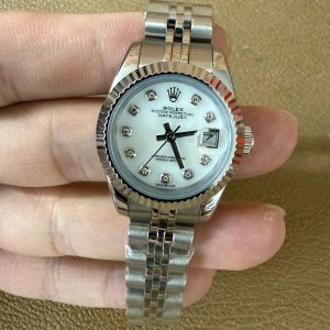 Rolex Pre-owned Lady-Datejust 28mm White Diamond Dial