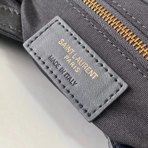 26 BLACK SHEEPSKIN WITH GOLD BUCKLE BAG