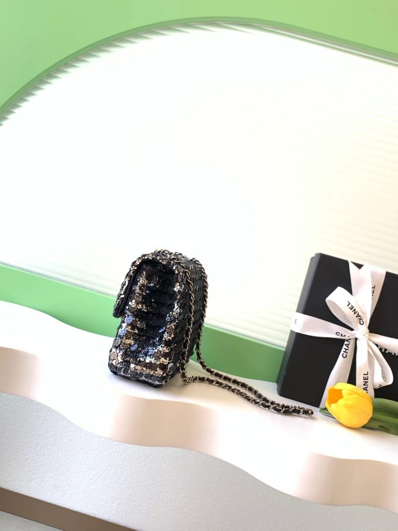 Chanel 2026 Bag 21cm Black Sequin 331214