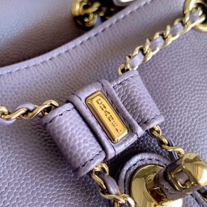 CHANEL 25S BACKPACK 21 CM IN PURPLE LAMBSKIN
