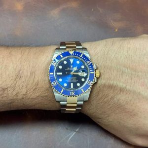 Rolex Submariner Date Blue Dial Gold and Steel