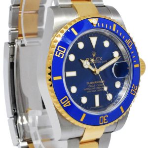 Rolex Submariner Date Blue Dial Gold and Steel