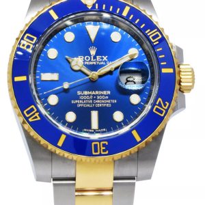 Rolex Submariner Date Blue Dial Gold and Steel