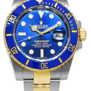 Rolex Submariner Date Blue Dial Gold and Steel