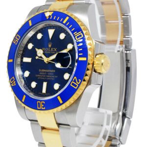 Rolex Submariner Date Blue Dial Gold and Steel