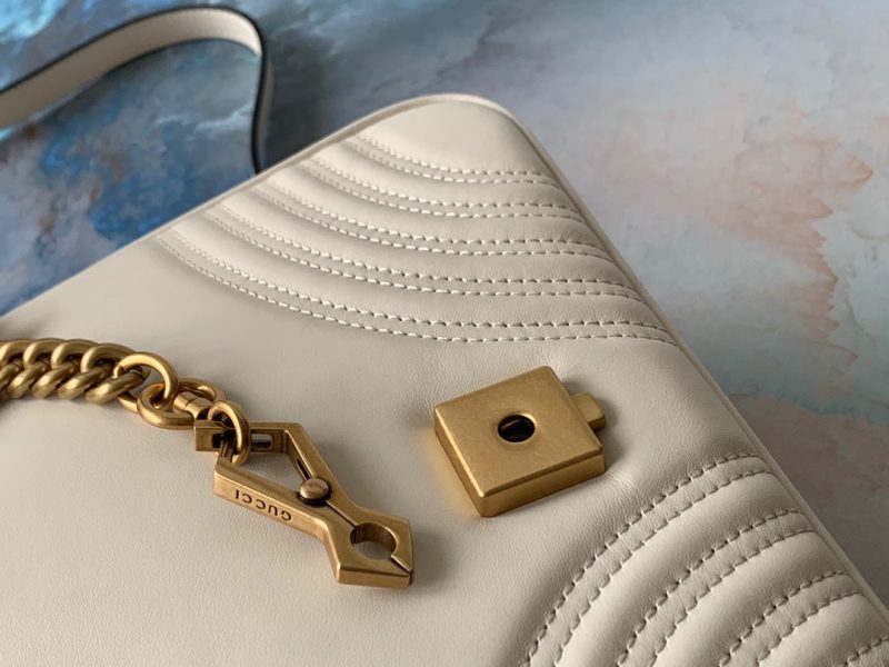 wsxc1708370032173_6 GG Marmont 26.5cm White Calfskin Gold Hardware