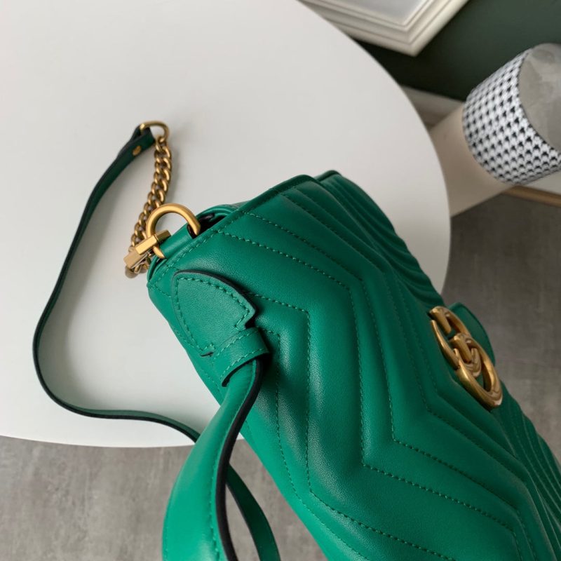 wsxc1708386169242_5 GG Marmont 26.5cm Green Calfskin Gold Hardware