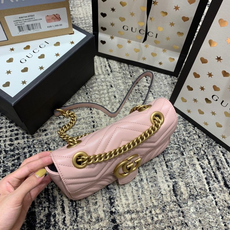 wsxc1708386323976_2 GG Marmont 22cm Pink Calfskin Gold Hardware