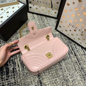 wsxc1708386323976_3 GG Marmont 22cm Pink Calfskin Gold Hardware