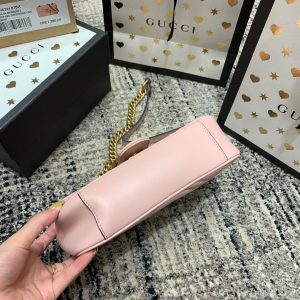 wsxc1708386323976_6 GG Marmont 22cm Pink Calfskin Gold Hardware