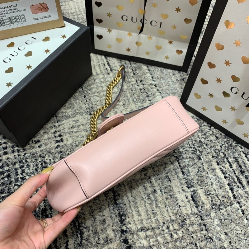 wsxc1708386323976_6 GG Marmont 22cm Pink Calfskin Gold Hardware