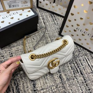 wsxc1708387170897_2 GG Marmont 22cm White Calfskin Gold Hardware