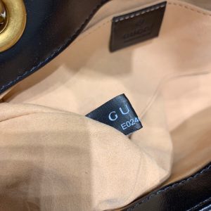 wsxc1708387187971_6 GG Marmont 22cm Black Calfskin Gold Hardware