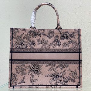 Large CD Book Tote 42cm Jardin Botanique Pink