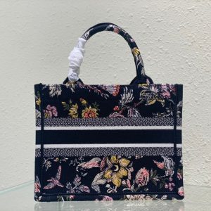 Small CD Book Tote 26.5cm Jardin Botanique Black