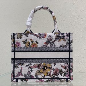 Small CD Book Tote 26.5cm Jardin Botanique White