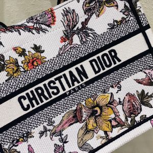 Small CD Book Tote 26.5cm Jardin Botanique White