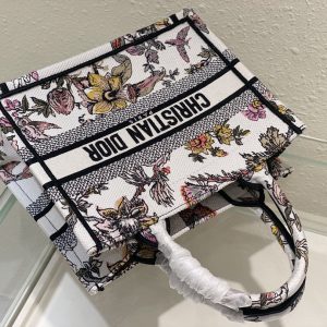 Small CD Book Tote 26.5cm Jardin Botanique White