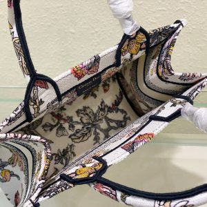 Small CD Book Tote 26.5cm Jardin Botanique White