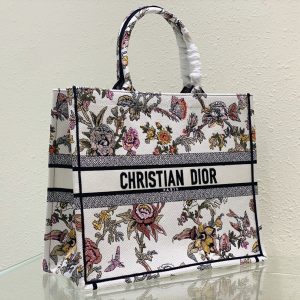 Large CD Book Tote 42cm Jardin Botanique White